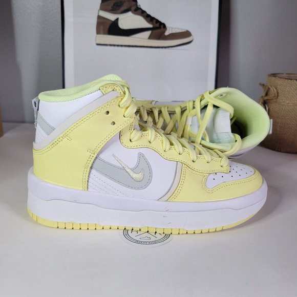 Nike Dunk High Up 'White Citron Tint' Sneakers - Picture 1 of 4